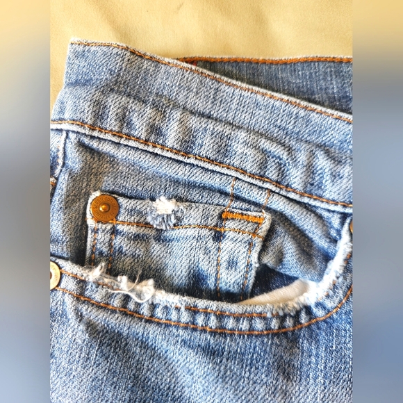 7 for all Mankind button fly boy-cut straight leg jeans size 32 - Picture 5 of 9